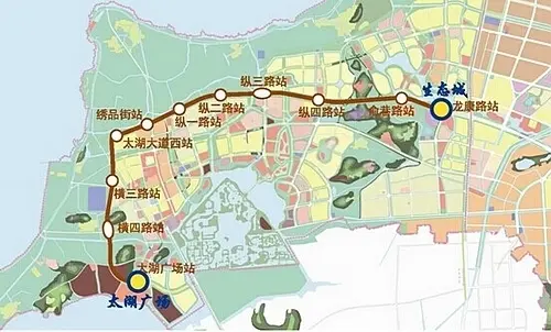 苏州高新区有轨电车3号线线路图