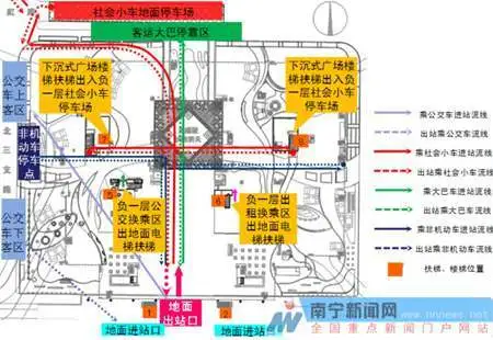 南宁东站2015春运交通组织大调整 实现立体式换乘