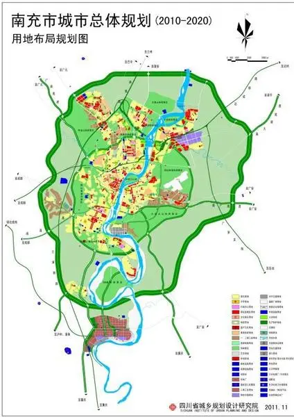 隔江眺望高坪区南充充市自2004年以来开发建设以江为轴,南延北拓,拥江