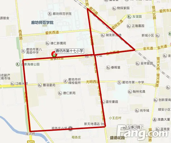2015廊坊安次区 地图 看你的孩子能去哪