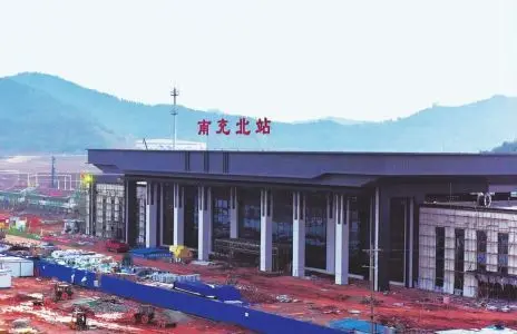 兰渝铁路南充北站外装基本完成