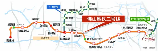 佛山 2号线线路图