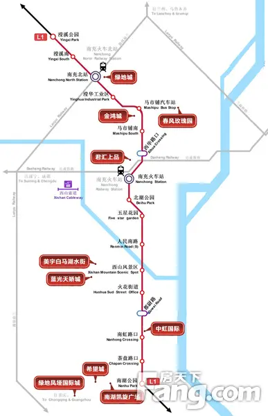 穿越城市的轻轨 跟着轻轨去买房_房产资讯-南充房天下