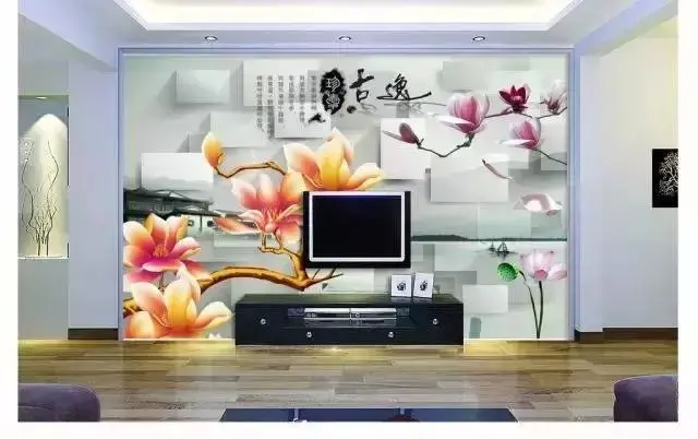 2015流行小户型客厅3d电视背景墙装修效果图 经典唯美客厅背景墙装修