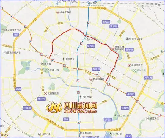 成都内环路道路路面黑化全面完成 10日全线贯通(图)
