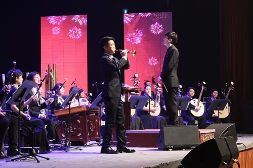 唢呐《百鸟朝凤,琵琶《春江花月夜,民族管弦乐《丰收锣鼓》等一