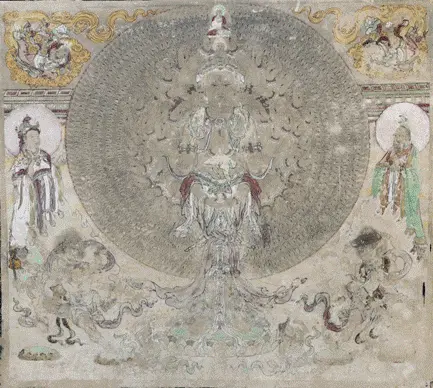 展出展品:莫高窟第3窟北壁【千手观音】图
