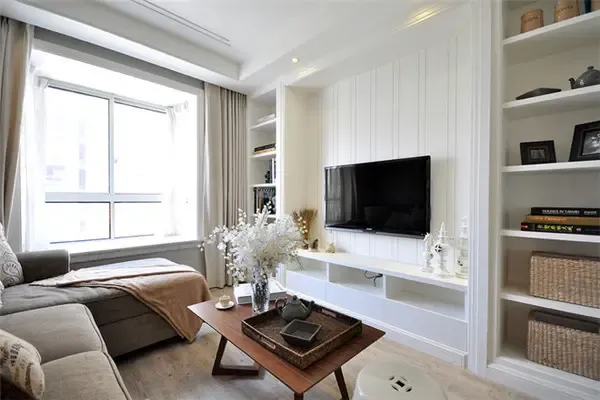 美式简约电视背景墙装修效果图 2016客厅装修新趋势