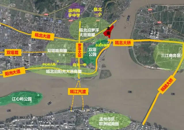 (碧桂园瓯北地块配套图)