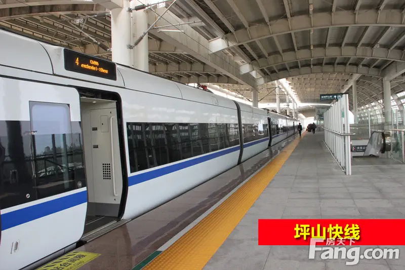 图为坪山新区坪山快线高铁站.