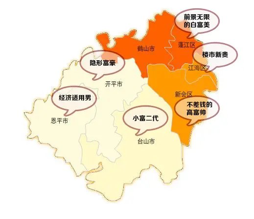 假如江门各区有朋友圈 又会发生什么事情?