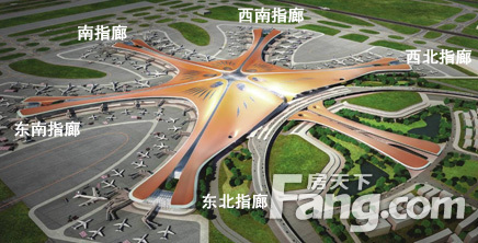 北京新机场5个指廊