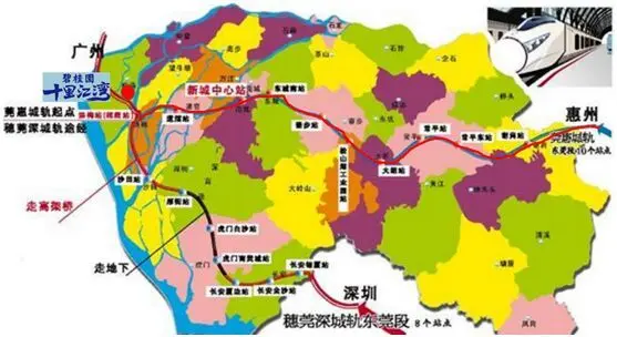 该项目线路走向起于广州花都,经东莞至深圳机场,预计在2016建成通车.
