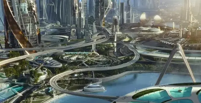 在天空森林城市住进科幻世界的家