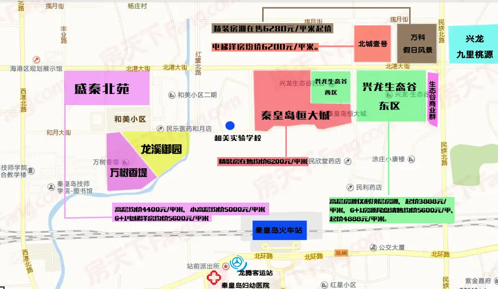北部各小区房价地图
