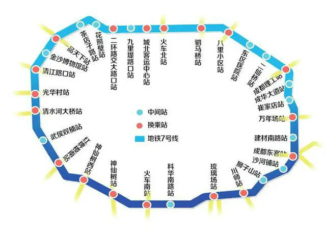 地铁7号线线路图