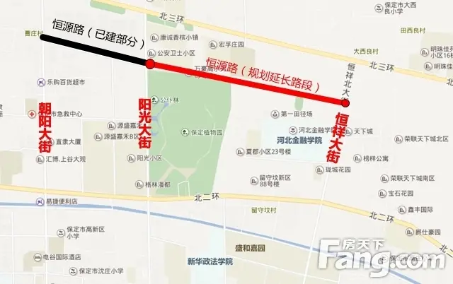 [摘要 继复兴路,北三环西延后,保定 微博再次发布好消息,七一路西延