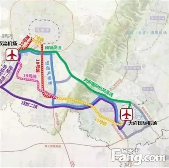成都天府国际空港新城交通规划图出炉_房产资讯-眉山房天下