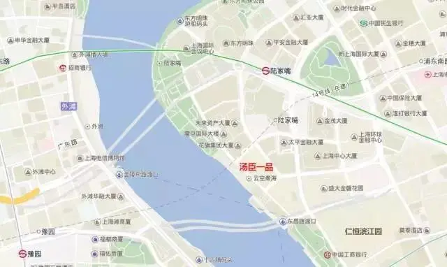 汤臣一品在这个位置.