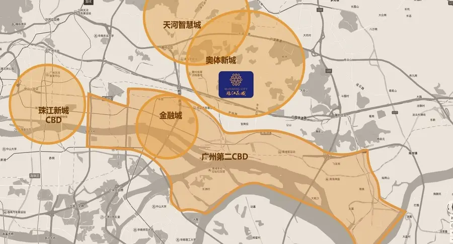 珠江花城位于奥体板块核心,天河区岐山路183号,为广州老牌地产商