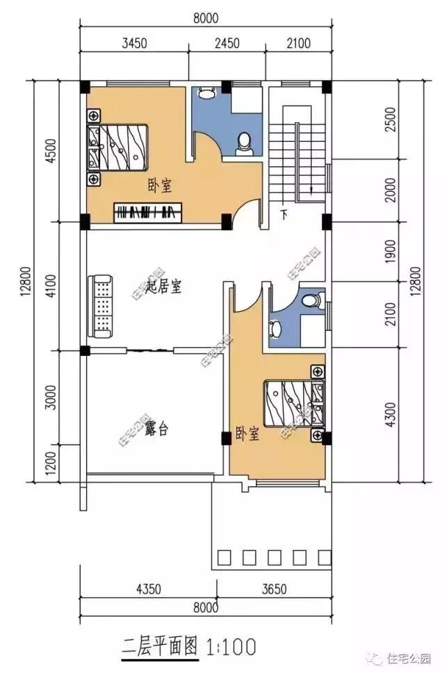 面宽8米造价13万起,2018农村自建房,这10套户型最适合