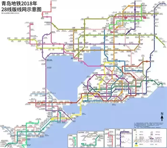 青岛地铁2035线路图,青岛地铁2035规划图 国务院正式发文!地铁申报门槛提高3倍!青岛