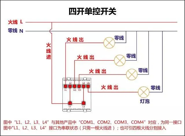 电工必备:最全的开关接线图(单控,双控,三控)强烈推荐