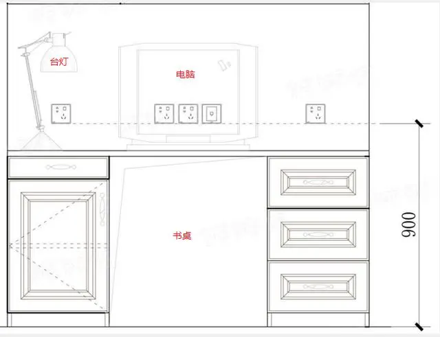 装修超级干货:设计师亲手绘制9张水电点位图,毛坯房装修必备!