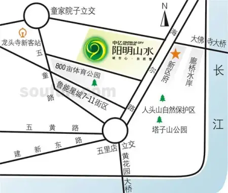 物业地址 江北溉澜溪寸滩街道关塘南家冲处a1号(江北新区府正对面)