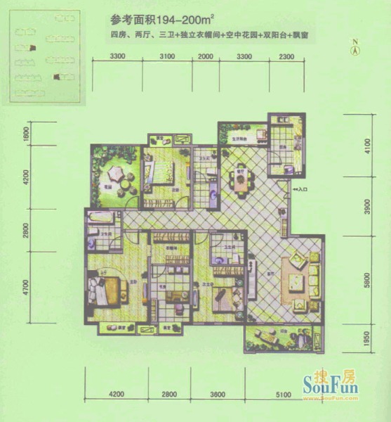中国铁建梧桐苑户型图