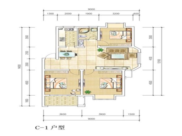 天晴花园户型图
