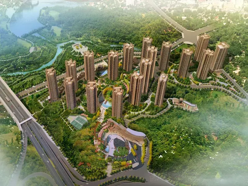 春风与湖整体规划效果图-重庆房天下