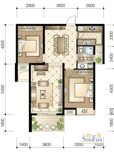 芜湖楼盘两室户型盘点 均价4900元/平起