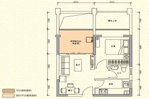 阳光天健城户型图3栋c座01,02,05,08房号奇数层1室2厅1卫1厨