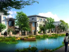 高档别墅区 联排别墅 带100平院子 带车库