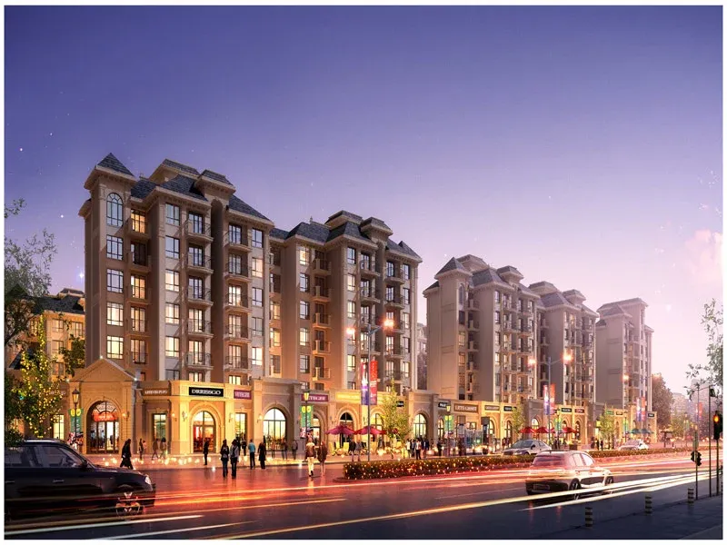 万达金石天成效果图整体夜景效果图 万达金石天成效果图整体夜景效果图