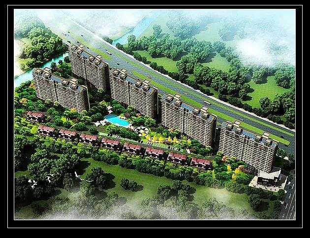 效果图:鸟瞰图 效果图:鸟瞰图