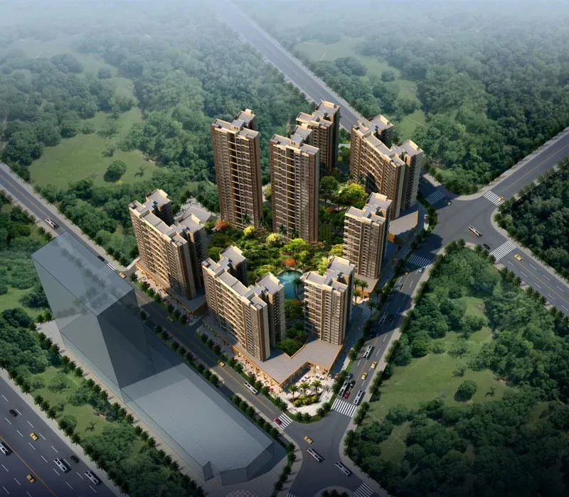联诚·智博E区效果图鸟瞰图 联诚·智博E区效果图鸟瞰图