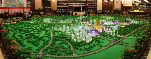 花果园效果图沙盘展示图