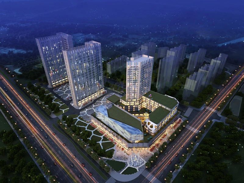 效果图:万科综合体鸟瞰图