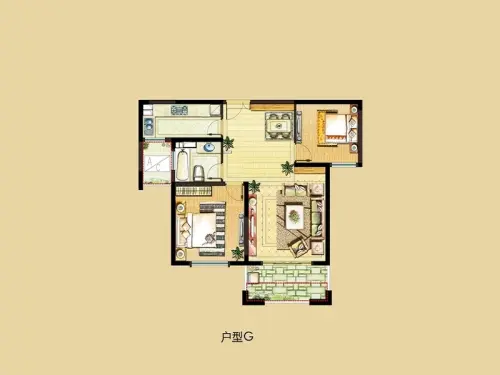 天成佳园户型图g户型88㎡