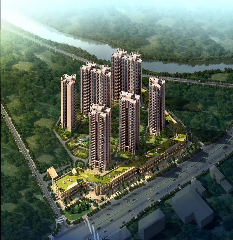领地海纳公馆效果图鸟瞰图 领地海纳公馆效果图鸟瞰图