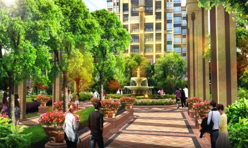 罗村风度花园效果图园林效果图