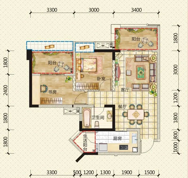 户型图3/4