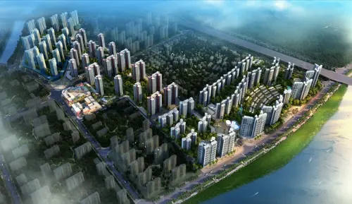 中信水岸城效果图中信水岸城鸟瞰日景图(终版)