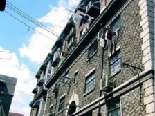 1926年老公寓,水磨石楼梯,威海路大门,出门就是张园