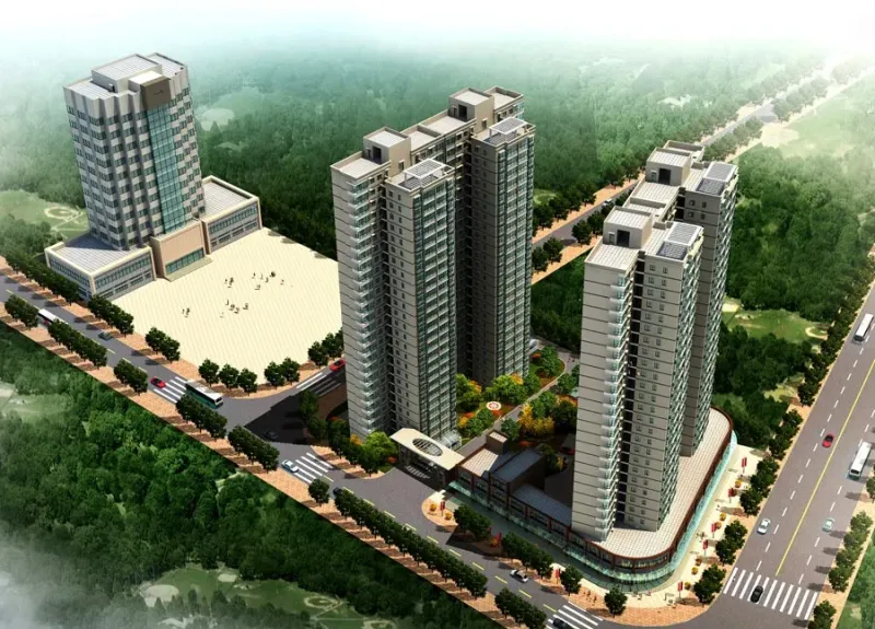 星辰公馆效果图鸟瞰图 星辰公馆效果图鸟瞰图