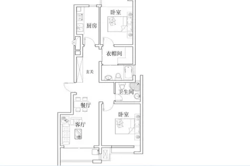 书香苑户型图93_副本002室2厅1卫