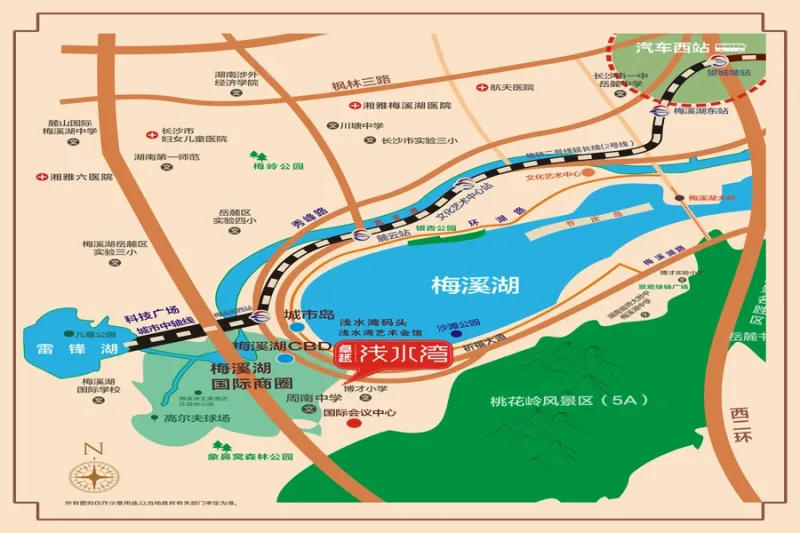 卓越浅水湾交通图区位分布图 卓越浅水湾交通图区位分布图