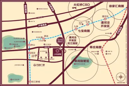 洞泾板块北侧,规划未来建成由市政府认定的"区区合作,品牌联动"示范